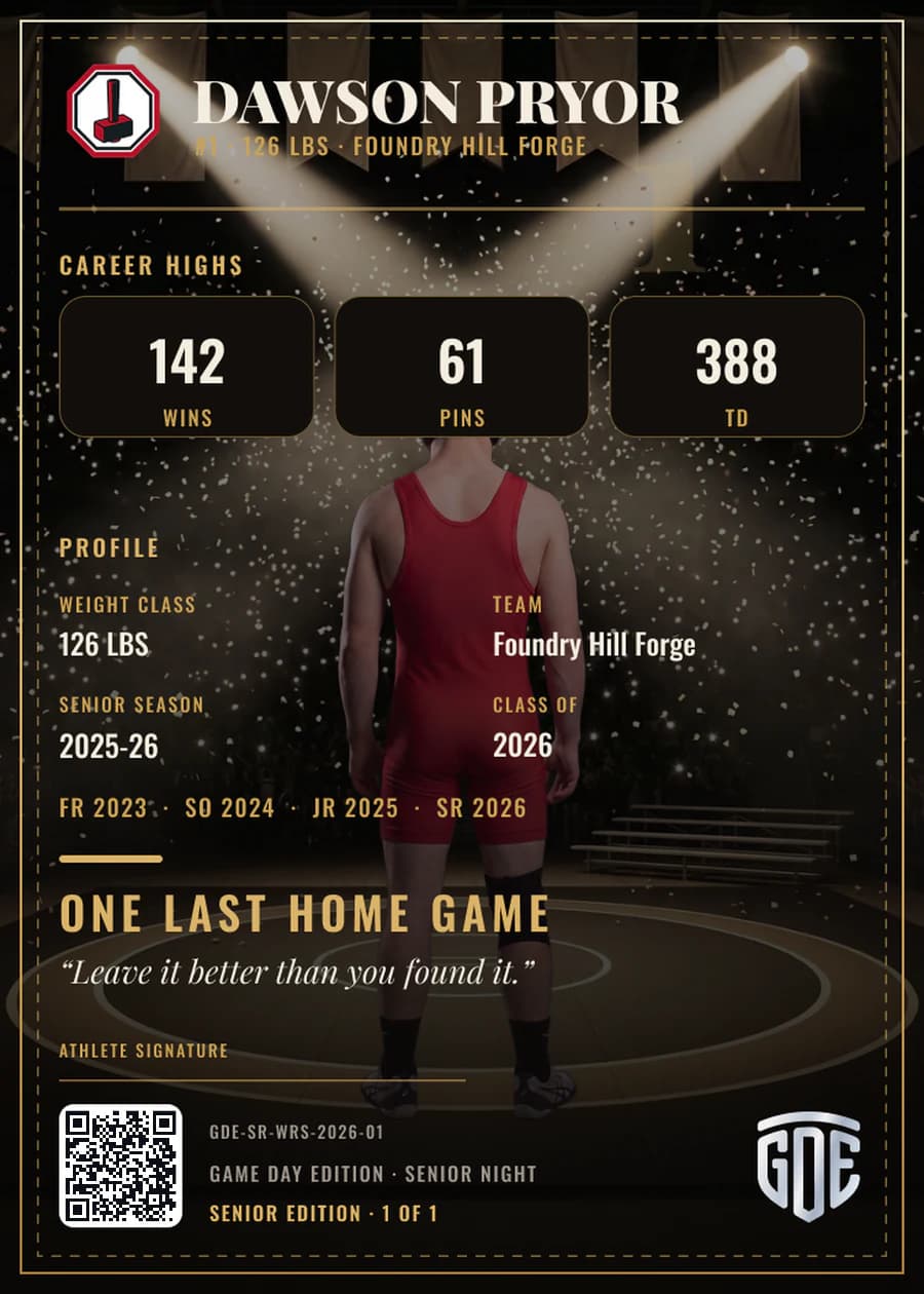 Registered card back — season stats, registered card ID and QR code